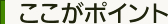 ここがポイント