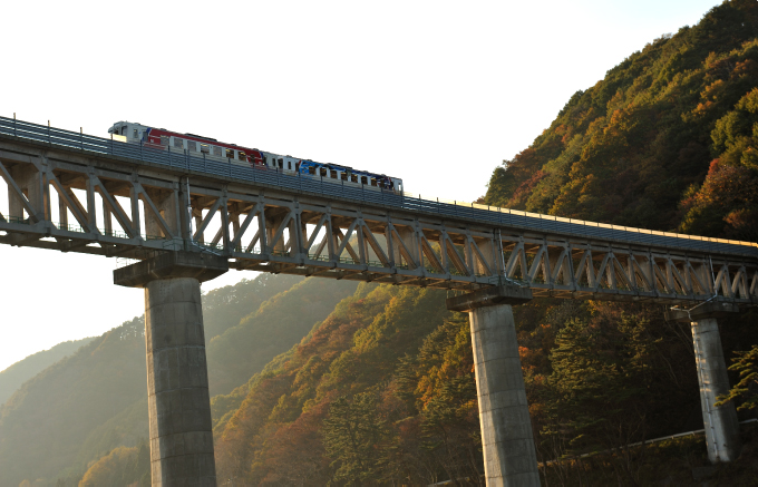 大漁旗を見た橋