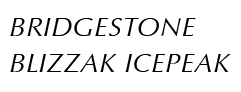 BRIDGESTONE BLIZZAK ICEPEAK