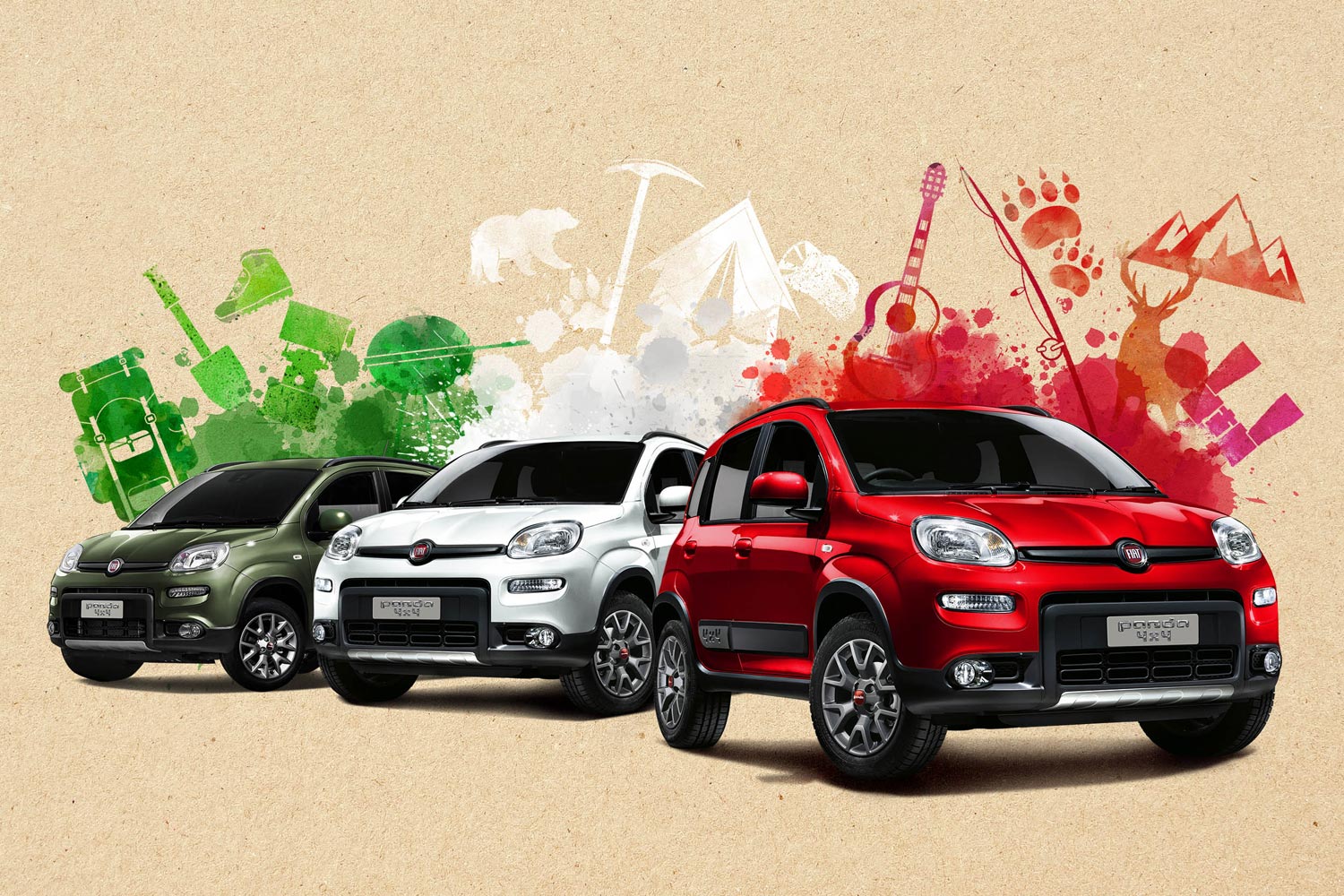 赤・白・緑の「フィアット・パンダ4×4」登場 【ニュース】 - webCG