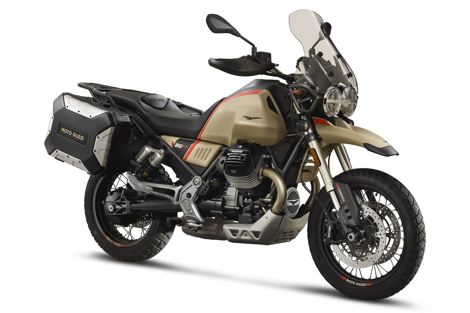 モト・グッツィV85 TT」にロングツーリング向けのアイテムを装備した