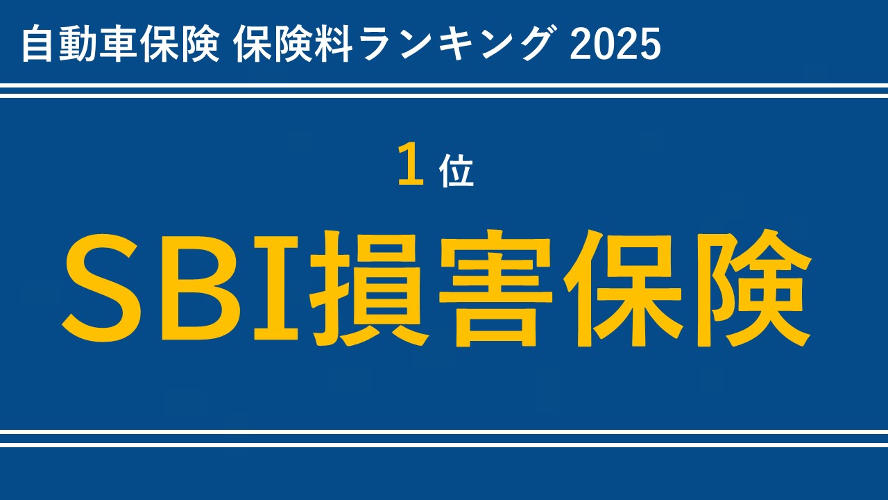 【1位】SBI損害保険