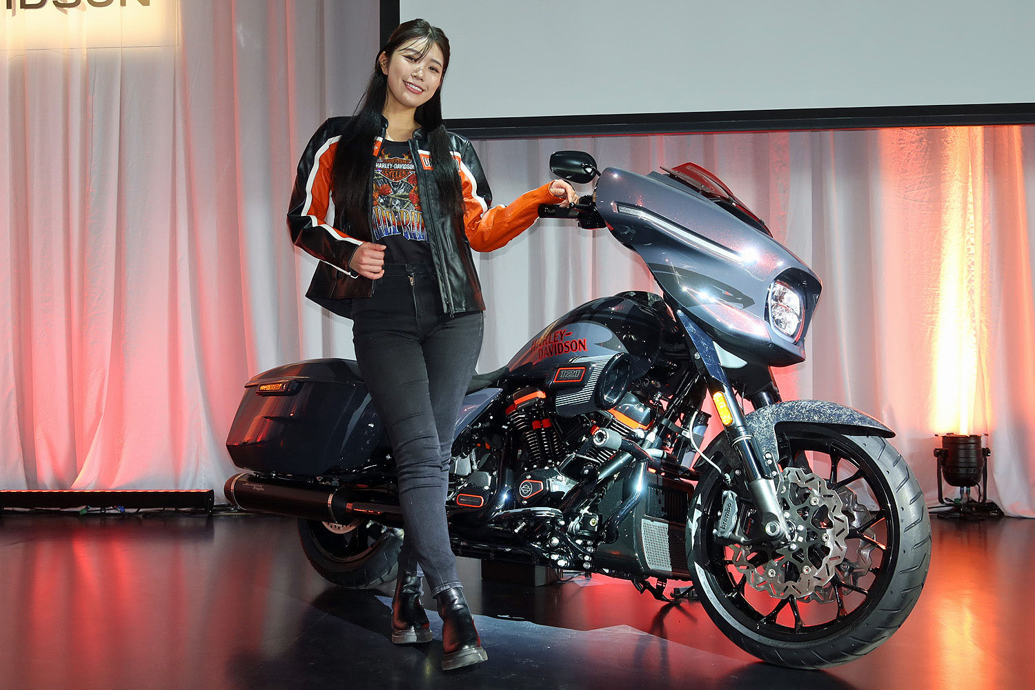 ハーレーダビッドソン2026年モデル発表会の会場から