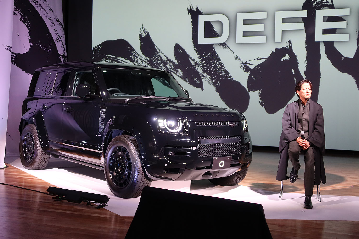 ディフェンダーのブランドアンバサダー就任発表会の会場から